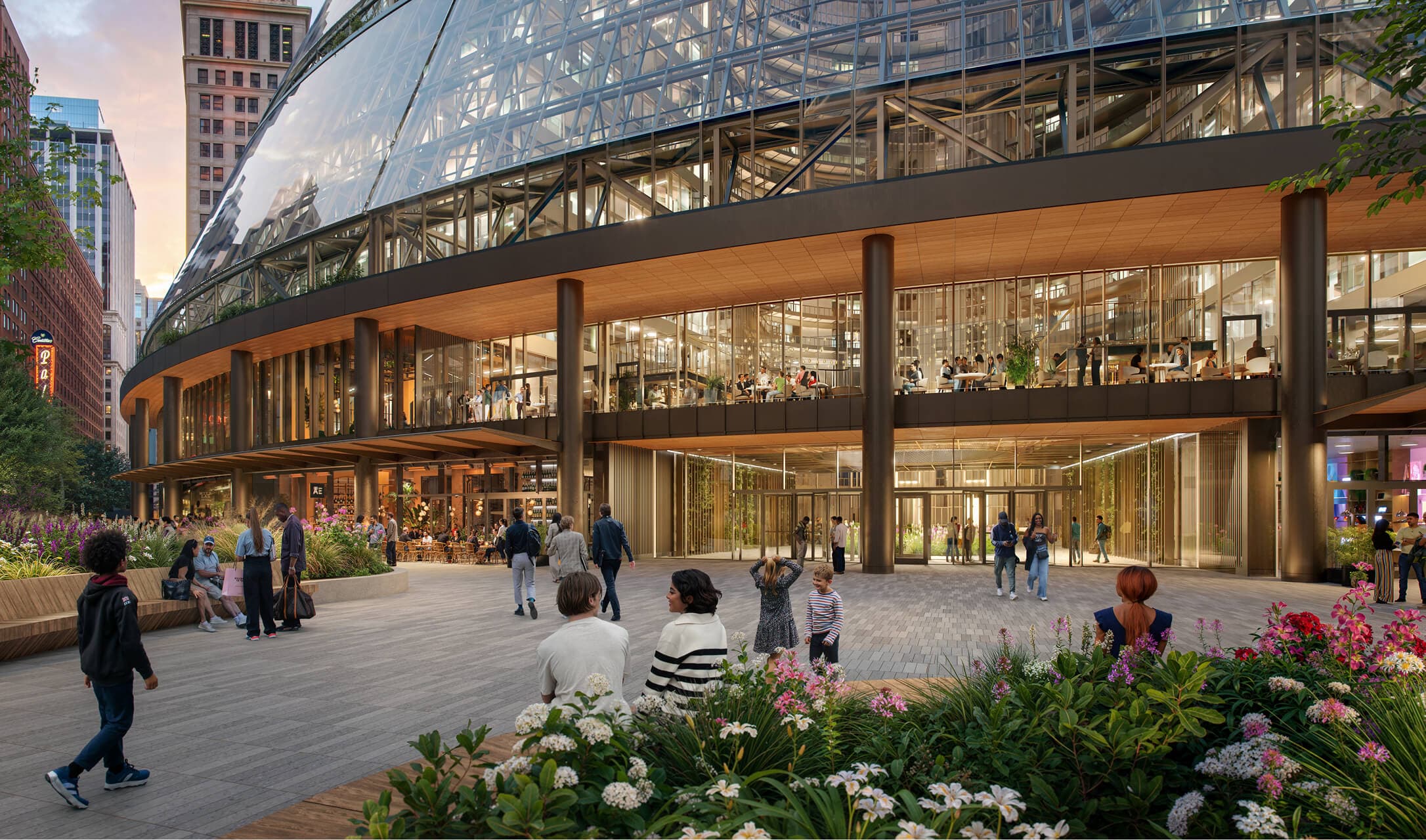Outdoor plaza